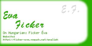 eva ficker business card